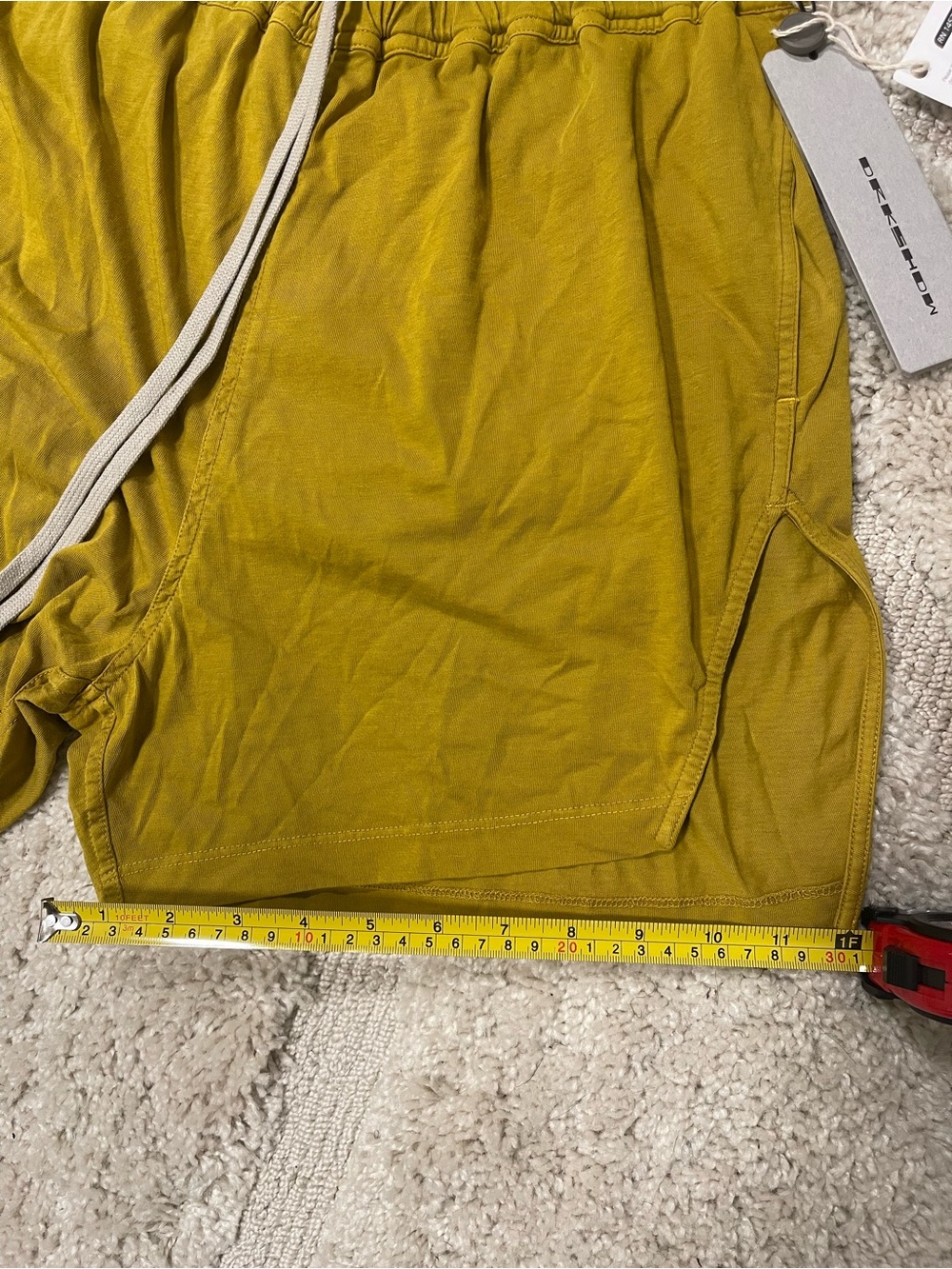 Rick Owens Mustard Phleg Boxer Shorts - Picture 10 of 10